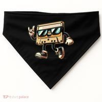 80s 90s Audio Cassette Tape Women Funny Retro USA-Made Doggie Bandana thumb 0