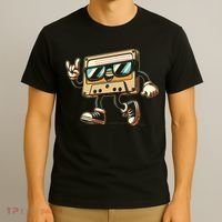 80s 90s Audio Cassette Tape Women Funny Retro T-Shirt thumb 3