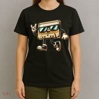 80s 90s Audio Cassette Tape Women Funny Retro T-Shirt thumb 4