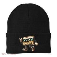 80s 90s Audio Cassette Tape Women Funny Retro Beanie thumb 0