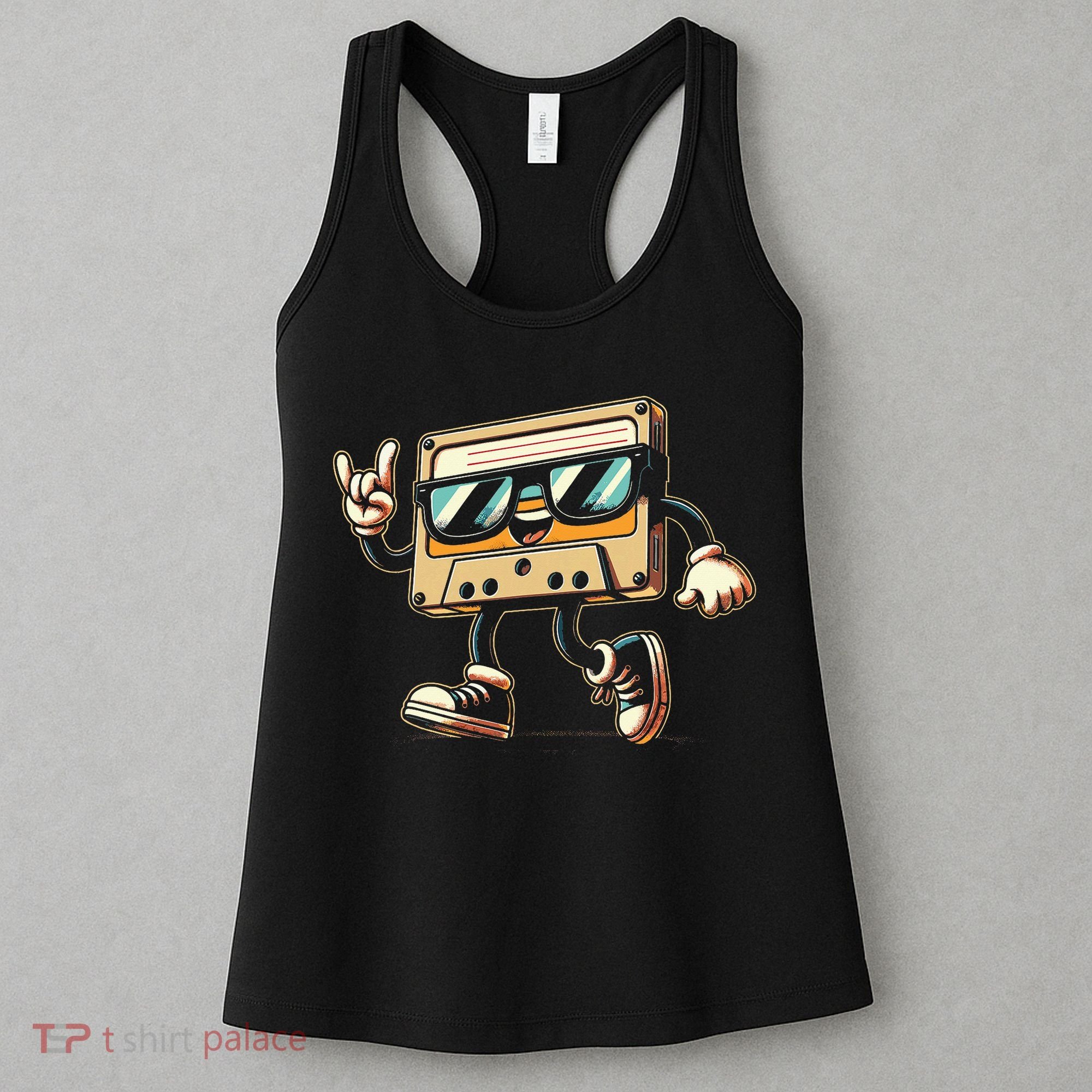 80s 90s Audio Cassette Tape Women Funny Retro Women's Tank Top