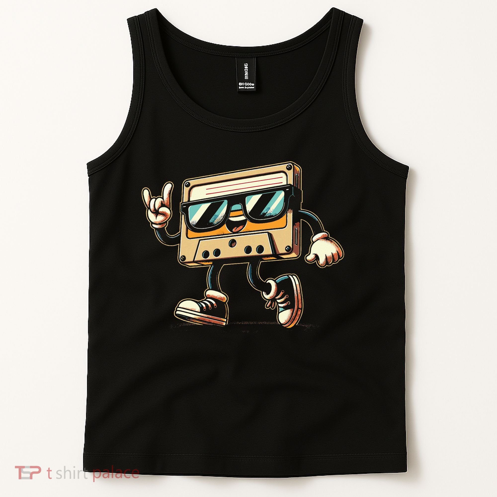 80s 90s Audio Cassette Tape Women Funny Retro Tank Top