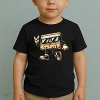 80s 90s Audio Cassette Tape Women Funny Retro Toddler T-Shirt thumb 2