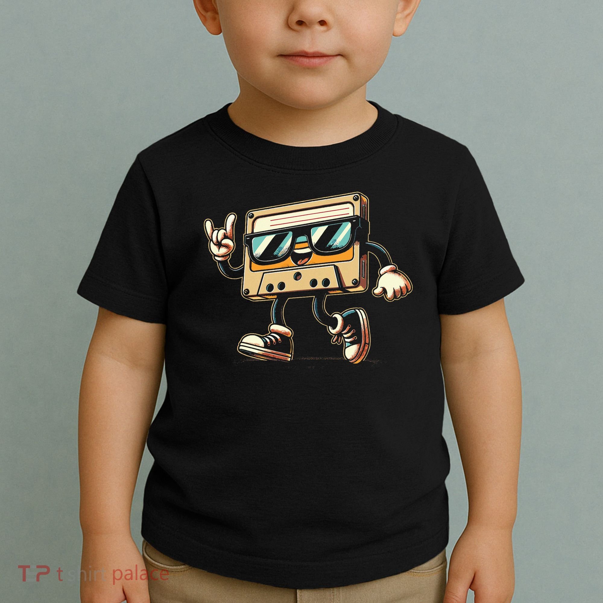 80s 90s Audio Cassette Tape Women Funny Retro Toddler T-Shirt