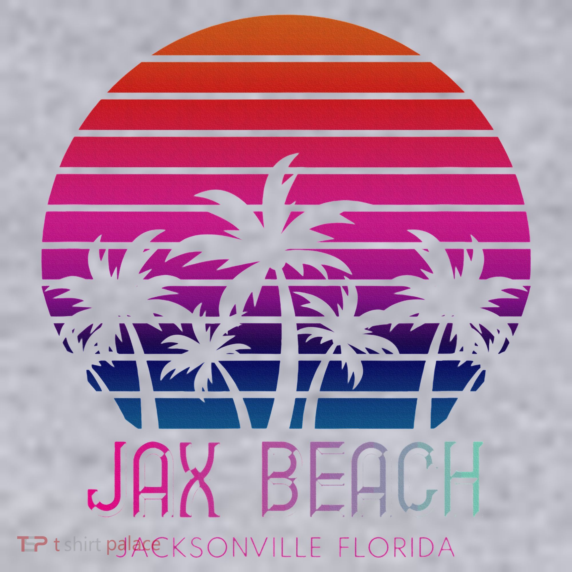 80s 90s Jacksonville Florida Vacation Jax Beach Women's Racerback Cropped Tank