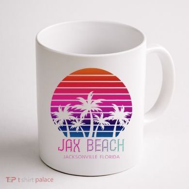 80s 90s Jacksonville Florida Vacation Jax Beach Coffee Mug back