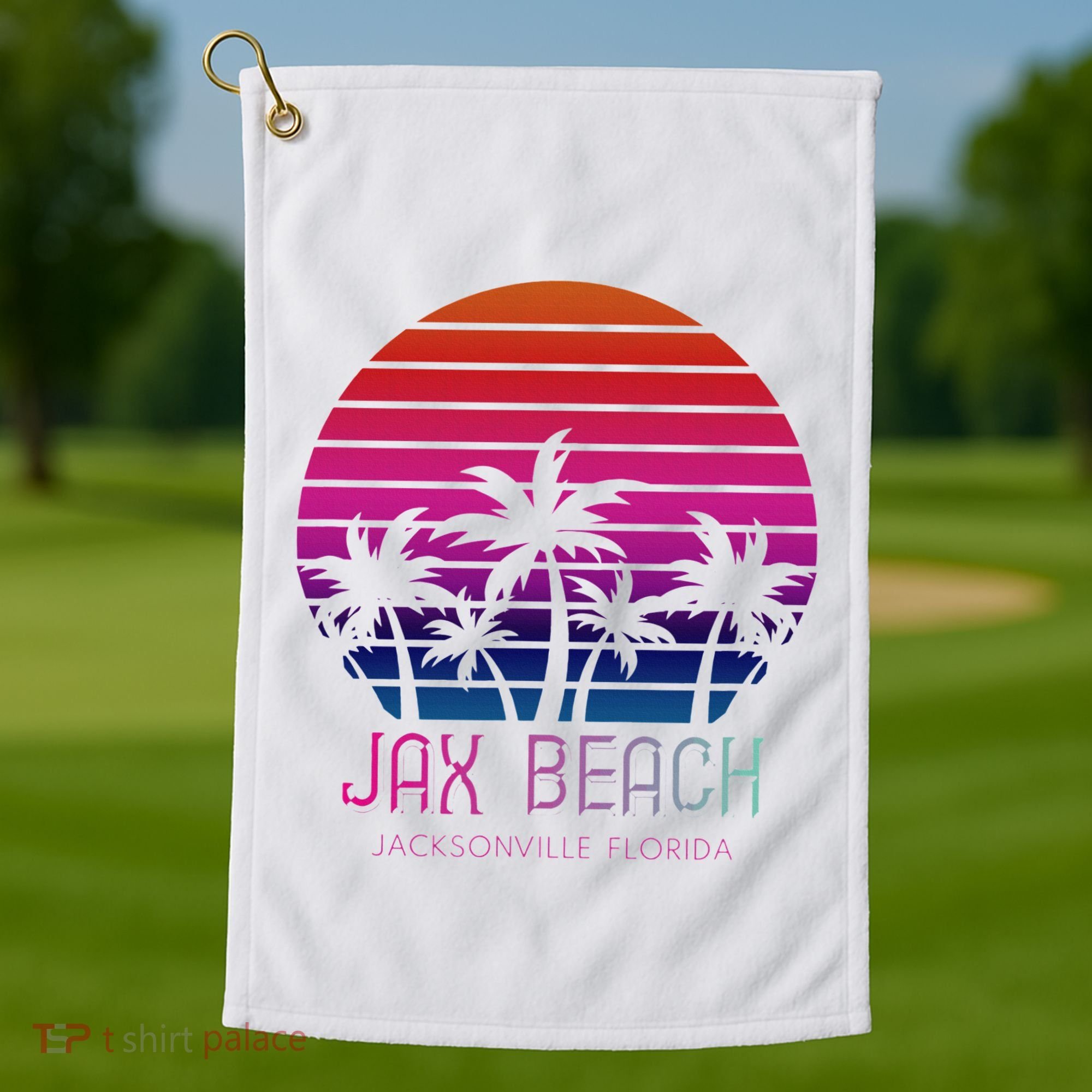 80s 90s Jacksonville Florida Vacation Jax Beach Golf Towel