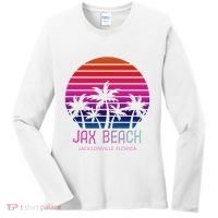 80s 90s Jacksonville Florida Vacation Jax Beach Women's Long Sleeve Shirt thumb 0