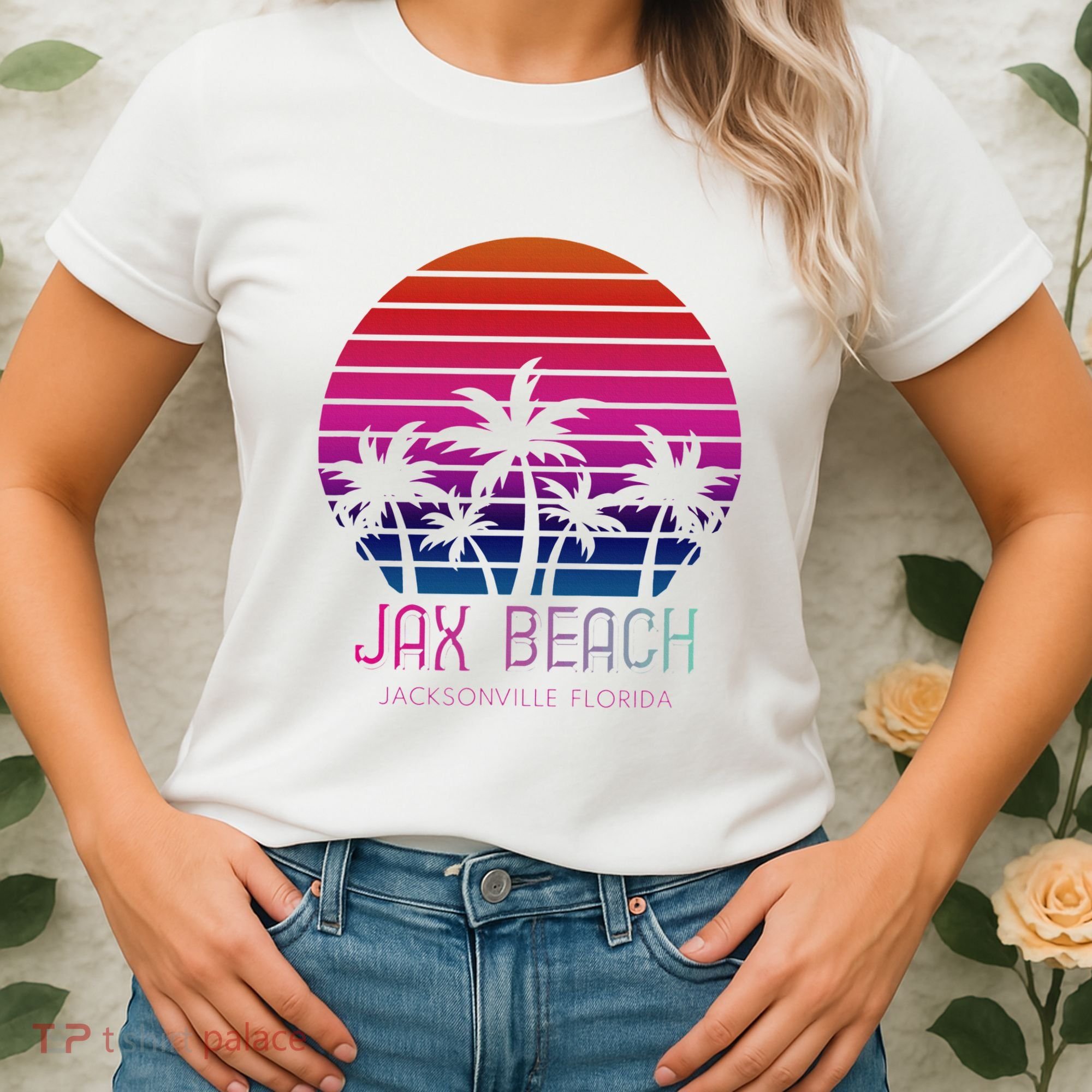 80s 90s Jacksonville Florida Vacation Jax Beach Women's T-Shirt