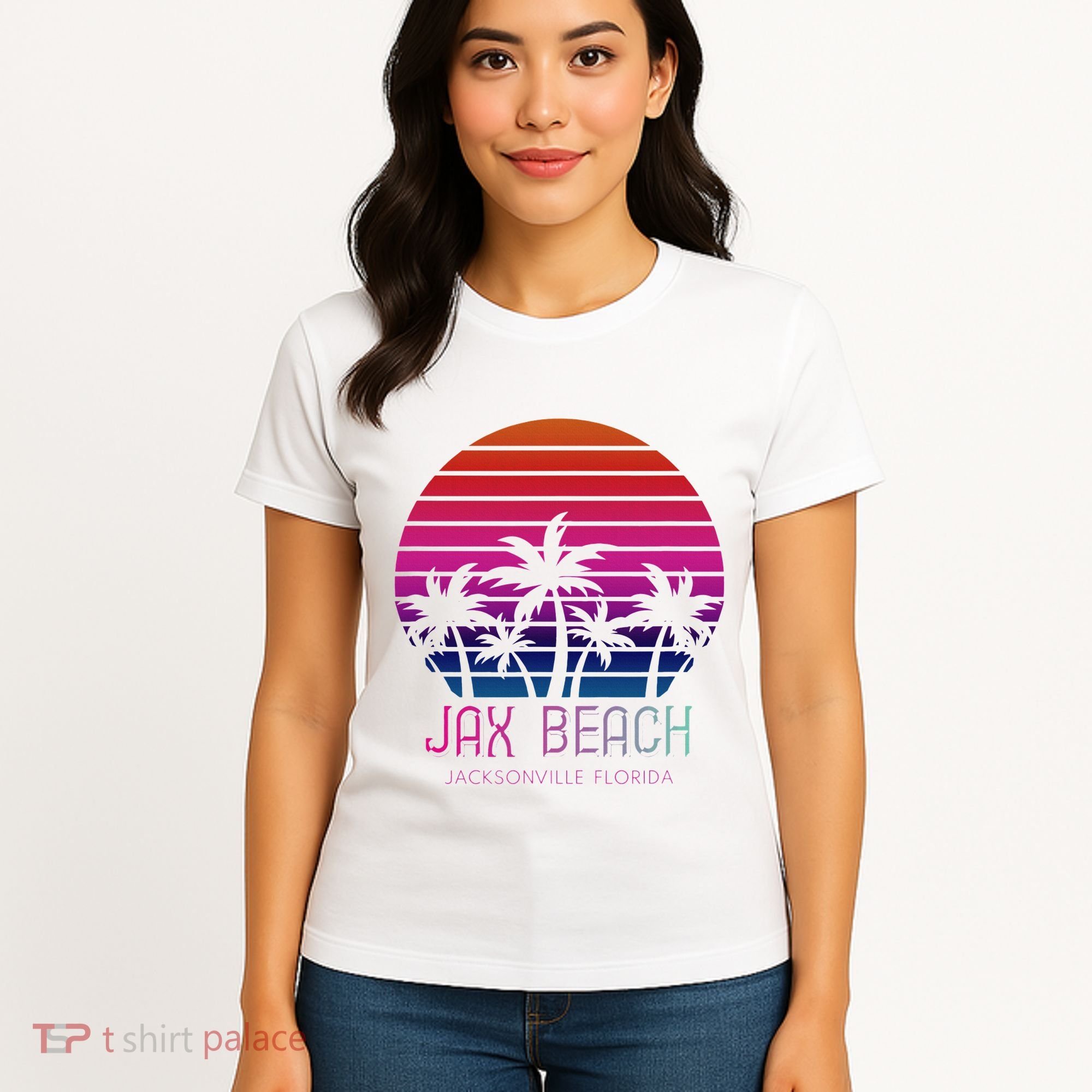 80s 90s Jacksonville Florida Vacation Jax Beach Women's T-Shirt
