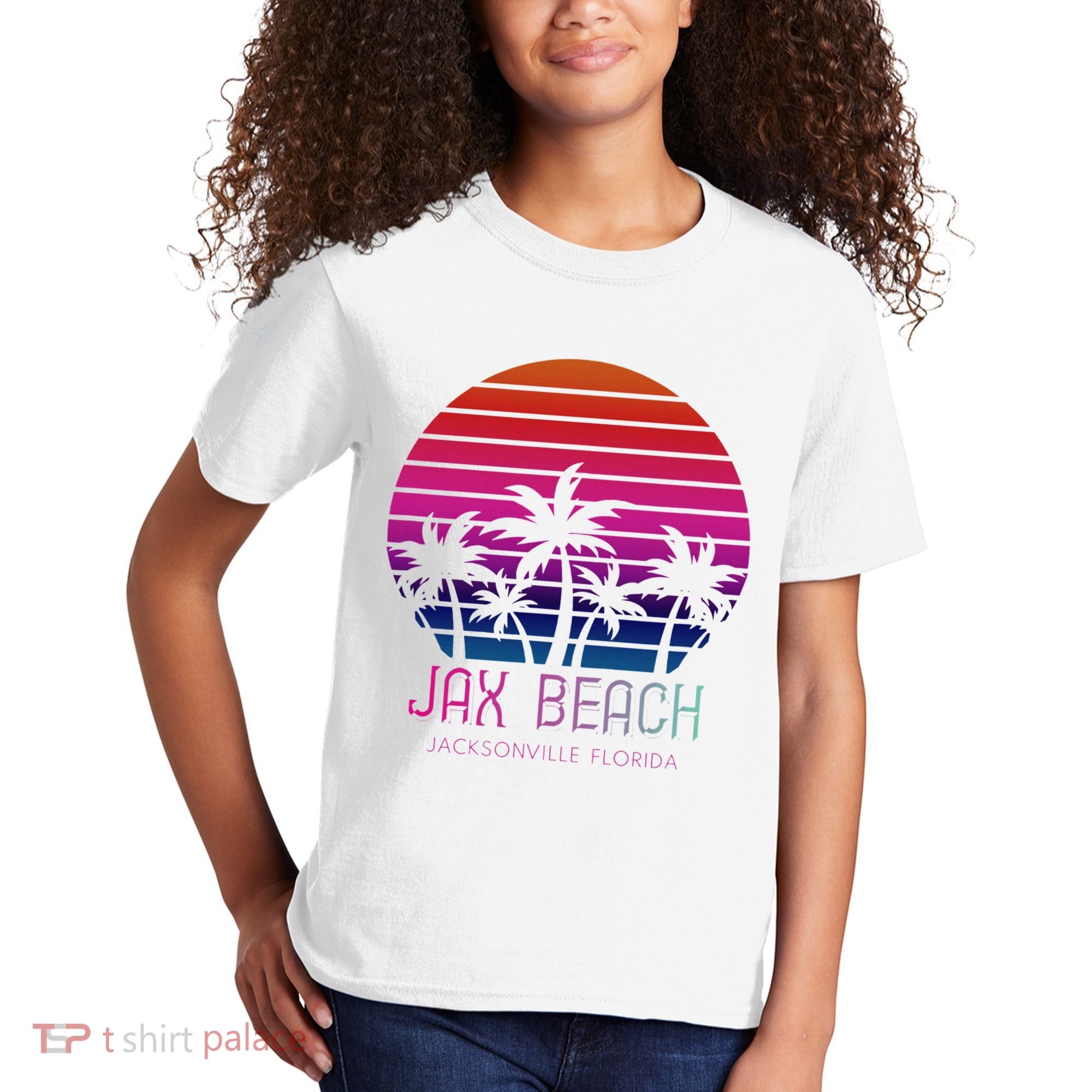80s 90s Jacksonville Florida Vacation Jax Beach Kids T-Shirt
