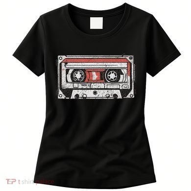 80s 90s Nostalgic Retro Cassette Tape Throwback Memories Women's T-Shirt