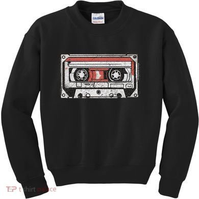 80s 90s Nostalgic Retro Cassette Tape Throwback Memories Kids Sweatshirt