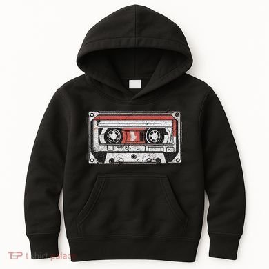 80s 90s Nostalgic Retro Cassette Tape Throwback Memories Kids Hoodie