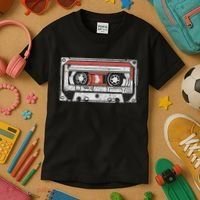 80s 90s Nostalgic Retro Cassette Tape Throwback Memories Kids T-Shirt thumb 3