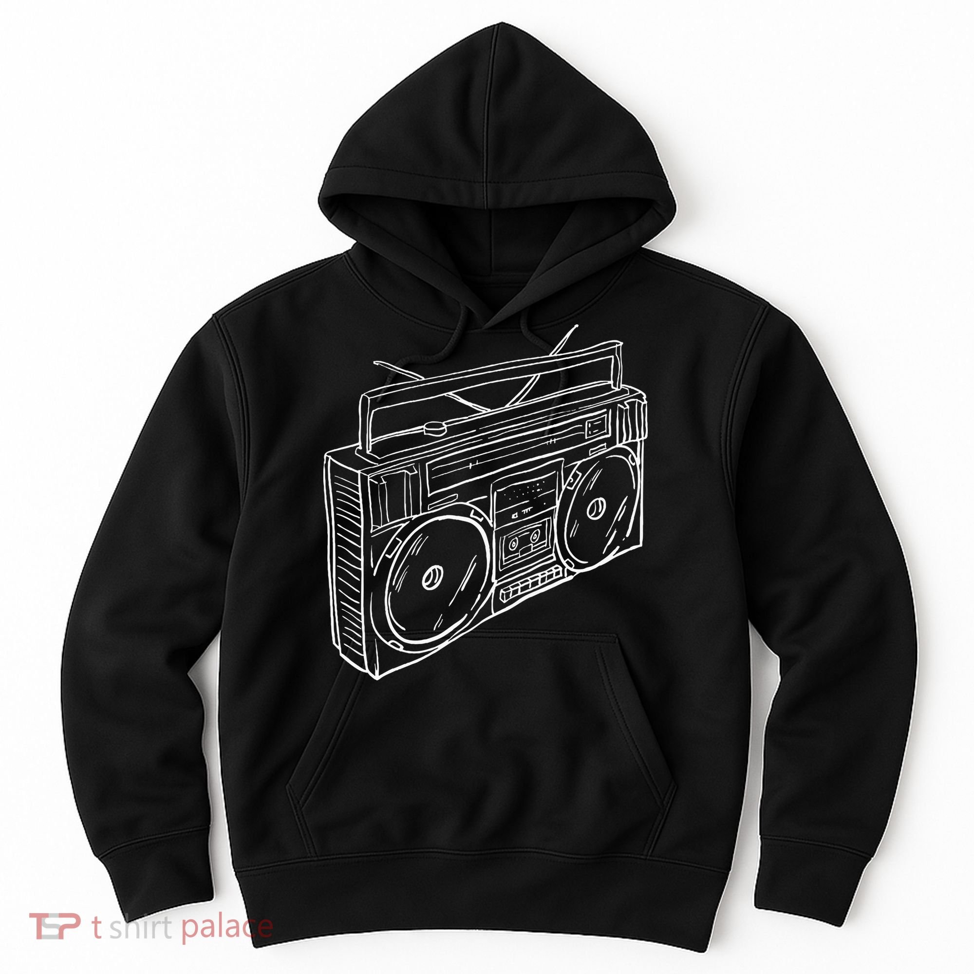 80s & 90s Old School Music Hip Hop Beatbox Boombox Hoodie