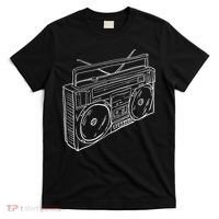 80s & 90s Old School Music Hip Hop Beatbox Boombox T-Shirt thumb 0