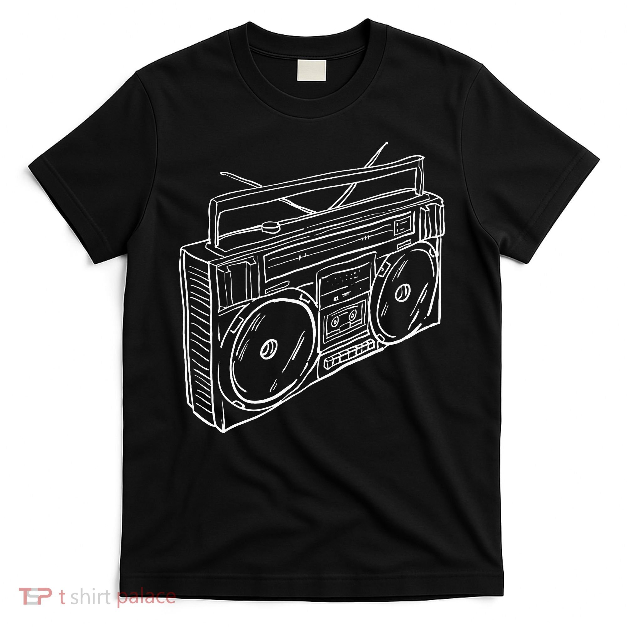 80s & 90s Old School Music Hip Hop Beatbox Boombox T-Shirt