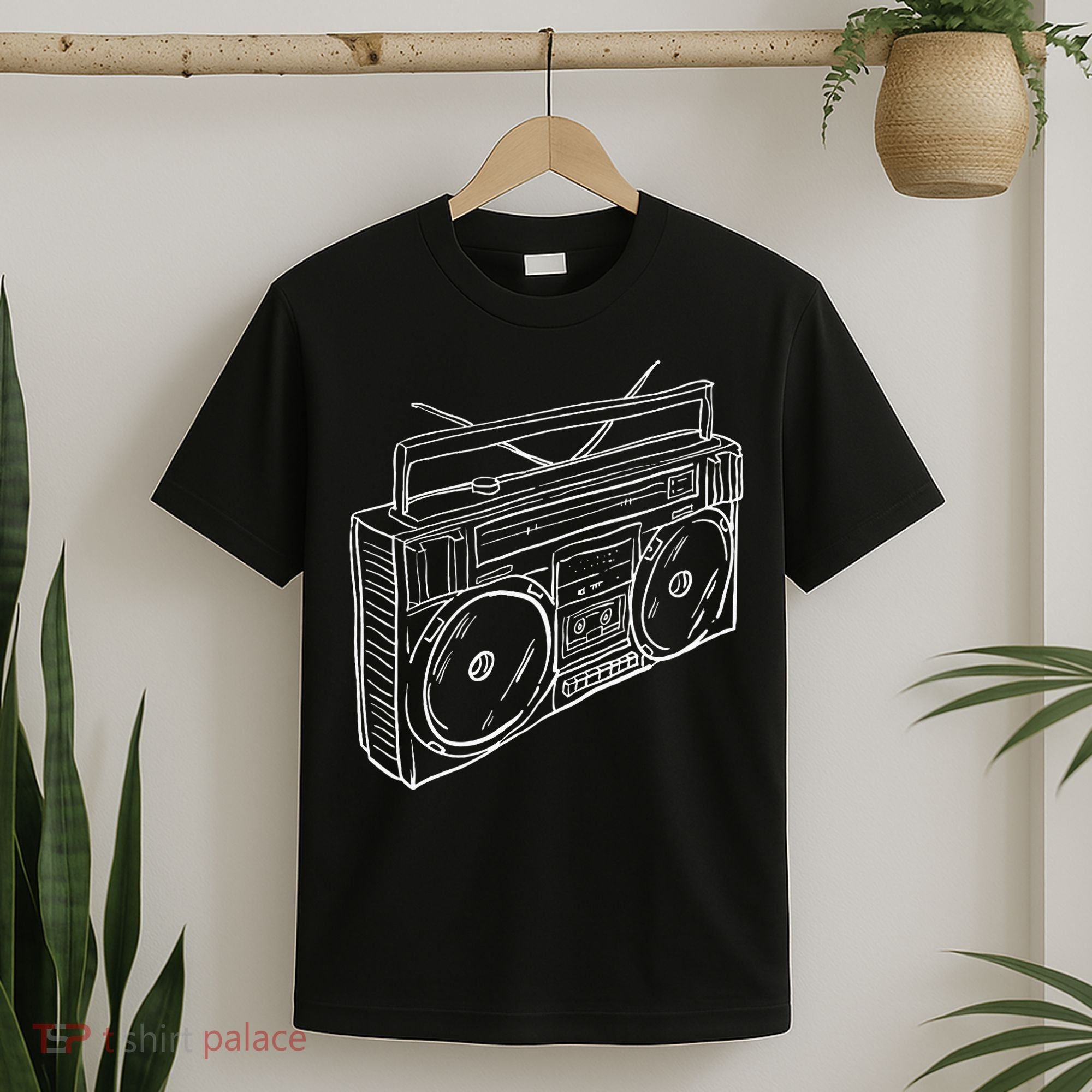 80s & 90s Old School Music Hip Hop Beatbox Boombox T-Shirt
