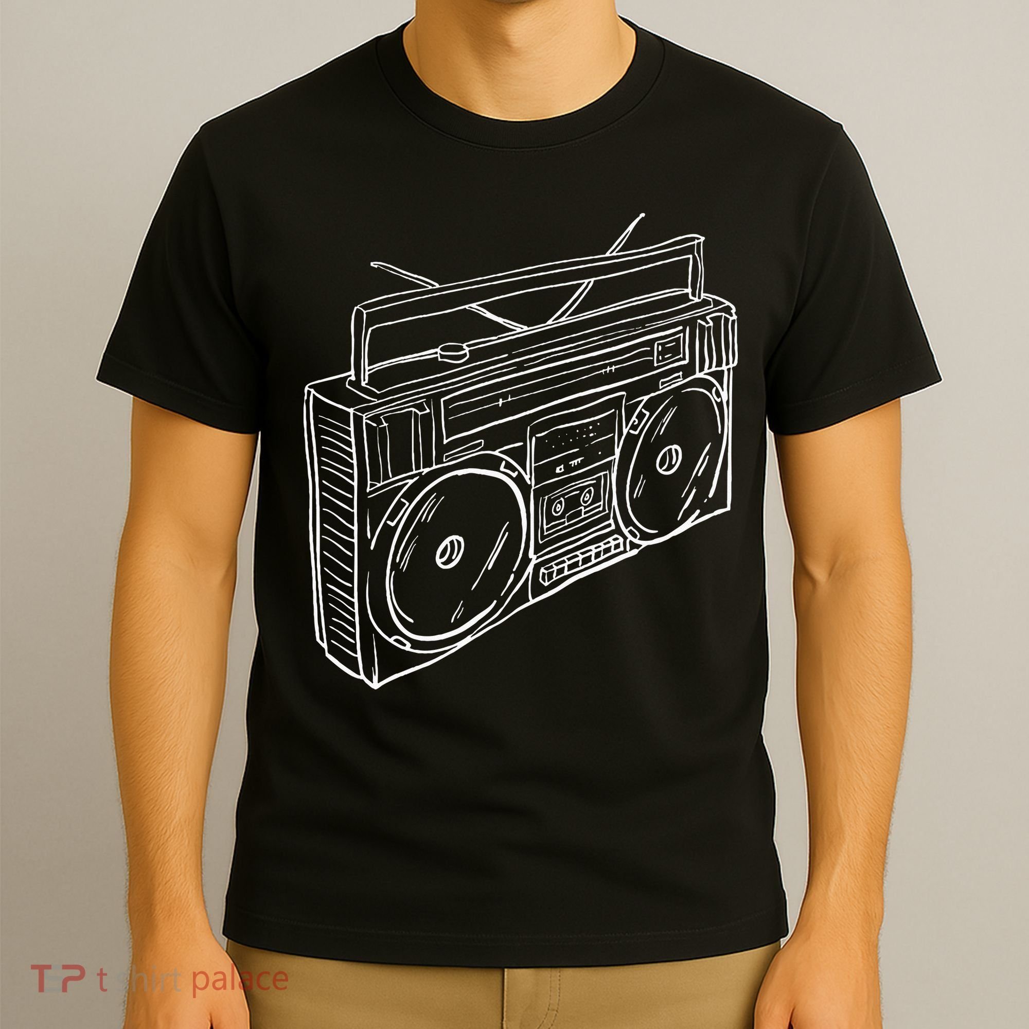 80s & 90s Old School Music Hip Hop Beatbox Boombox T-Shirt