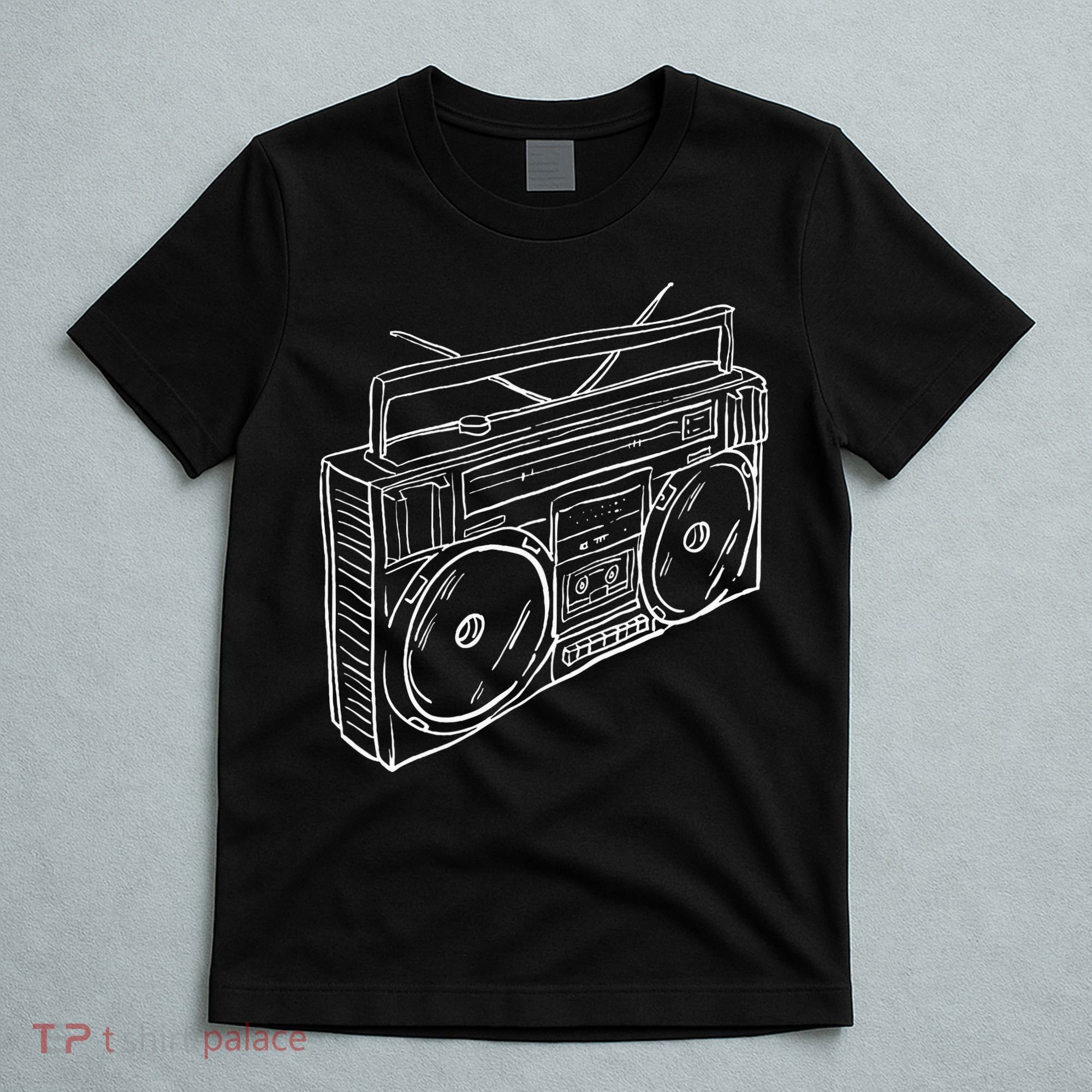 80s & 90s Old School Music Hip Hop Beatbox Boombox T-Shirt