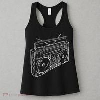 80s & 90s Old School Music Hip Hop Beatbox Boombox Women's Tank Top thumb 3