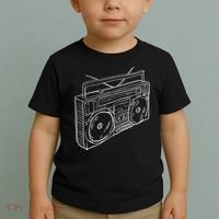 80s & 90s Old School Music Hip Hop Beatbox Boombox Toddler T-Shirt thumb 2