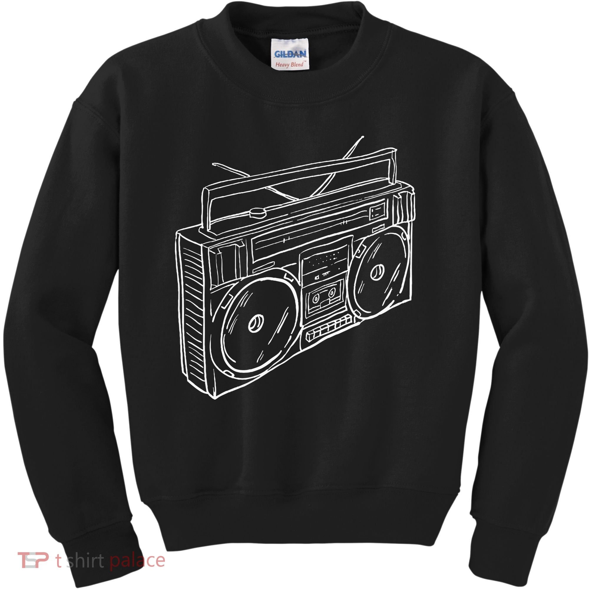 80s & 90s Old School Music Hip Hop Beatbox Boombox Kids Sweatshirt