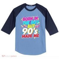 80s 90s Outfit Party Theme Party Costume For And Women Raglan Baseball Sleeve Shirt thumb 0