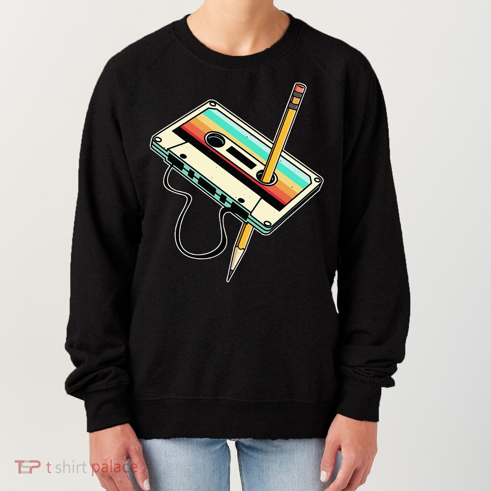80s 90s Retro Party Costume Nostalgia Cassette Women's Sweatshirt