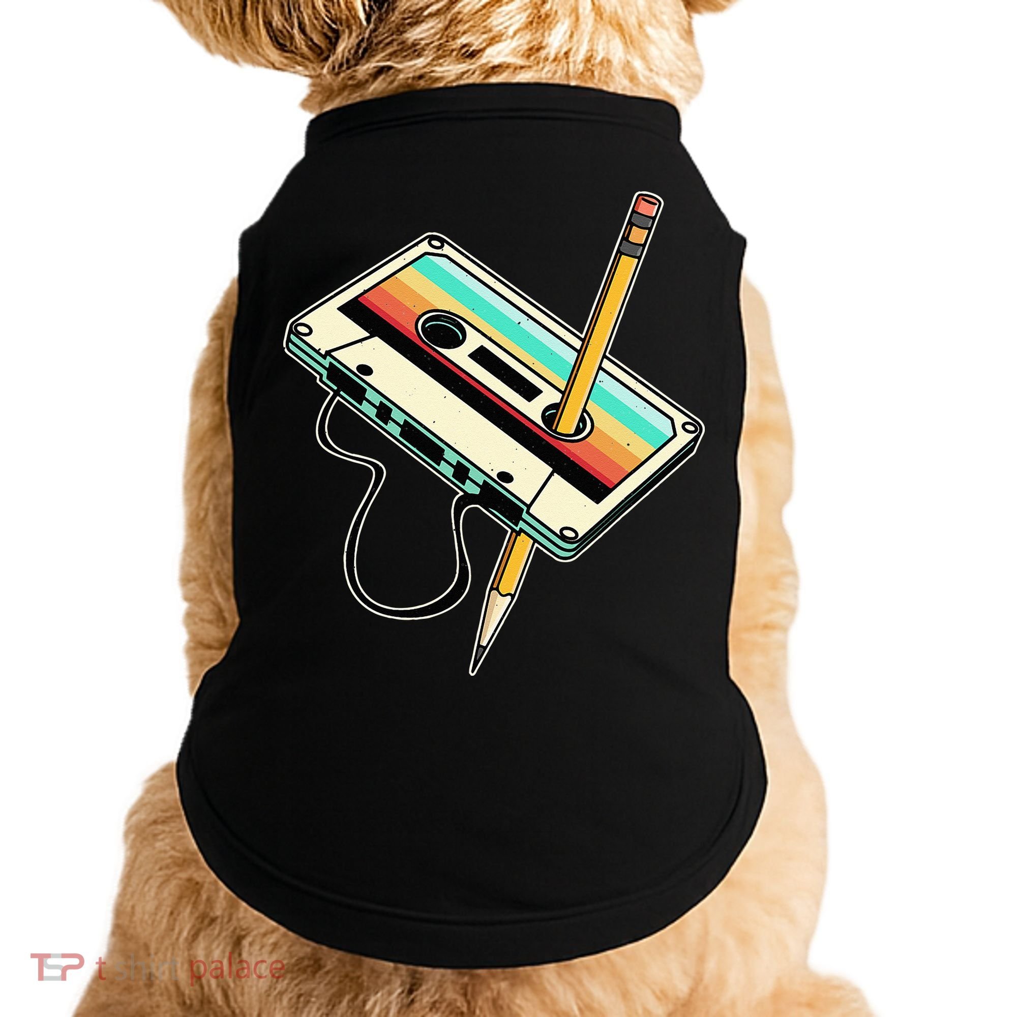 80s 90s Retro Party Costume Nostalgia Cassette Doggie Tank