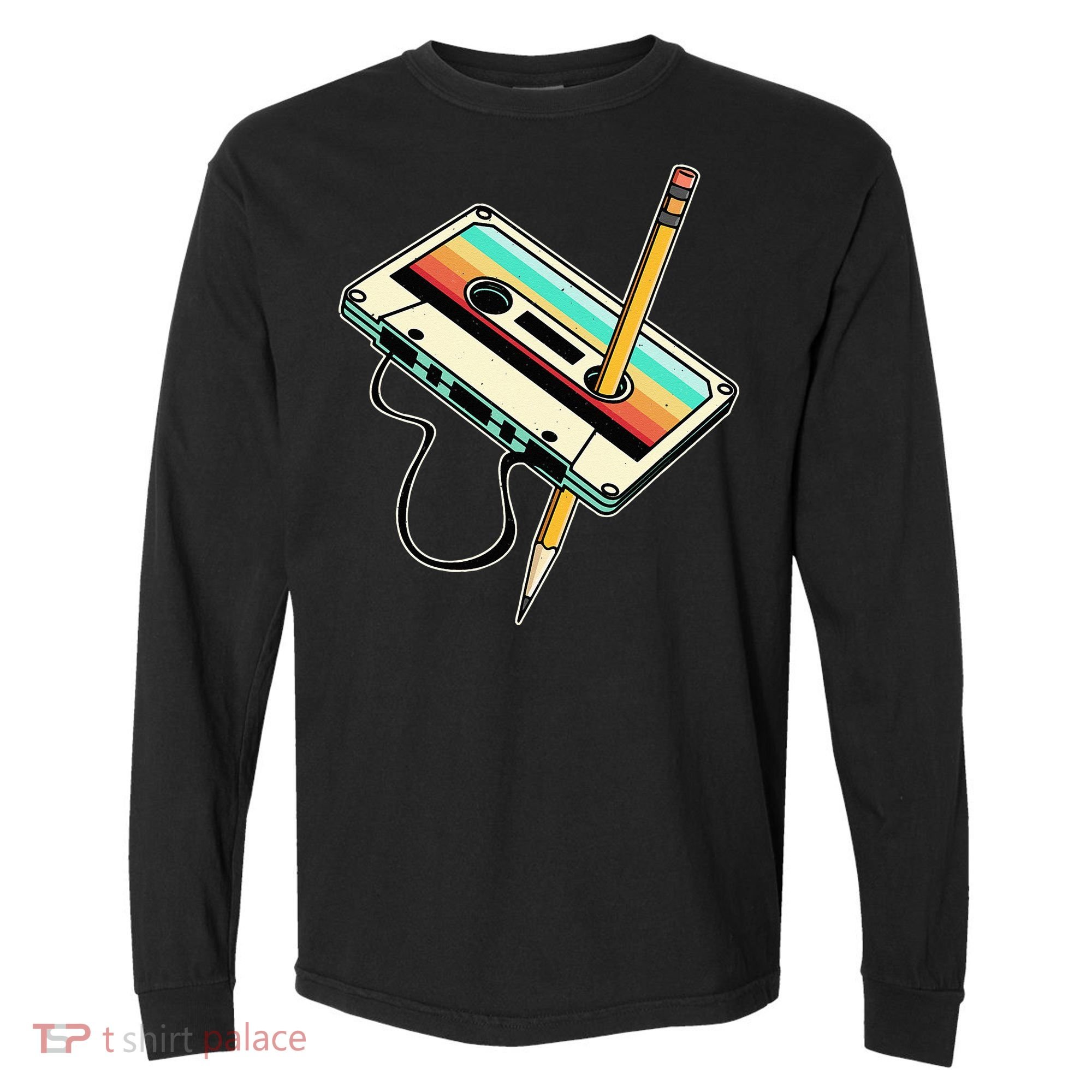 80s 90s Retro Party Costume Nostalgia Cassette Comfort Colors Heavyweight Long Sleeve T-Shirt