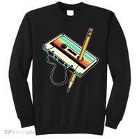 80s 90s Retro Party Costume Nostalgia Cassette Sweatshirt thumb 0