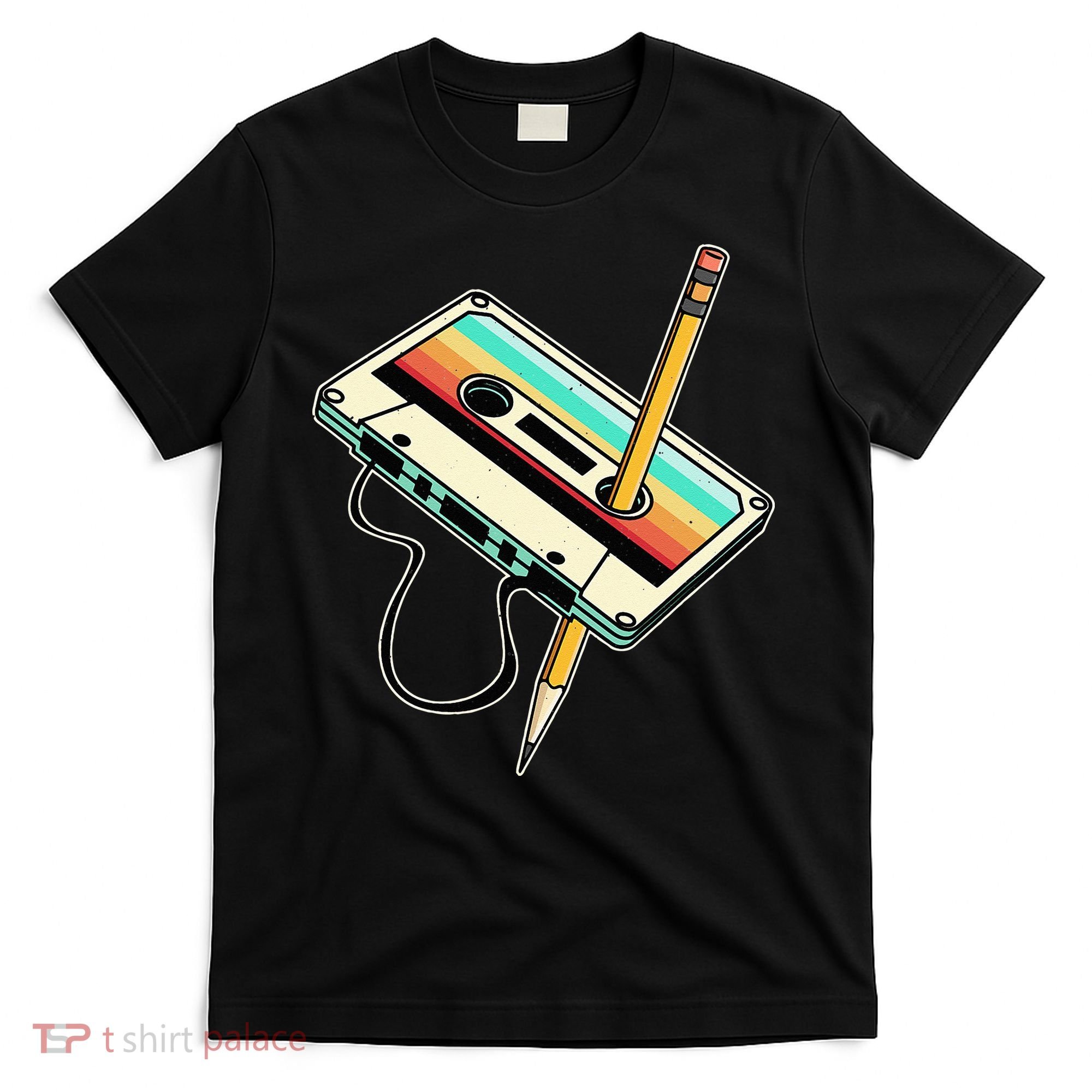 80s 90s Retro Party Costume Nostalgia Cassette T-Shirt