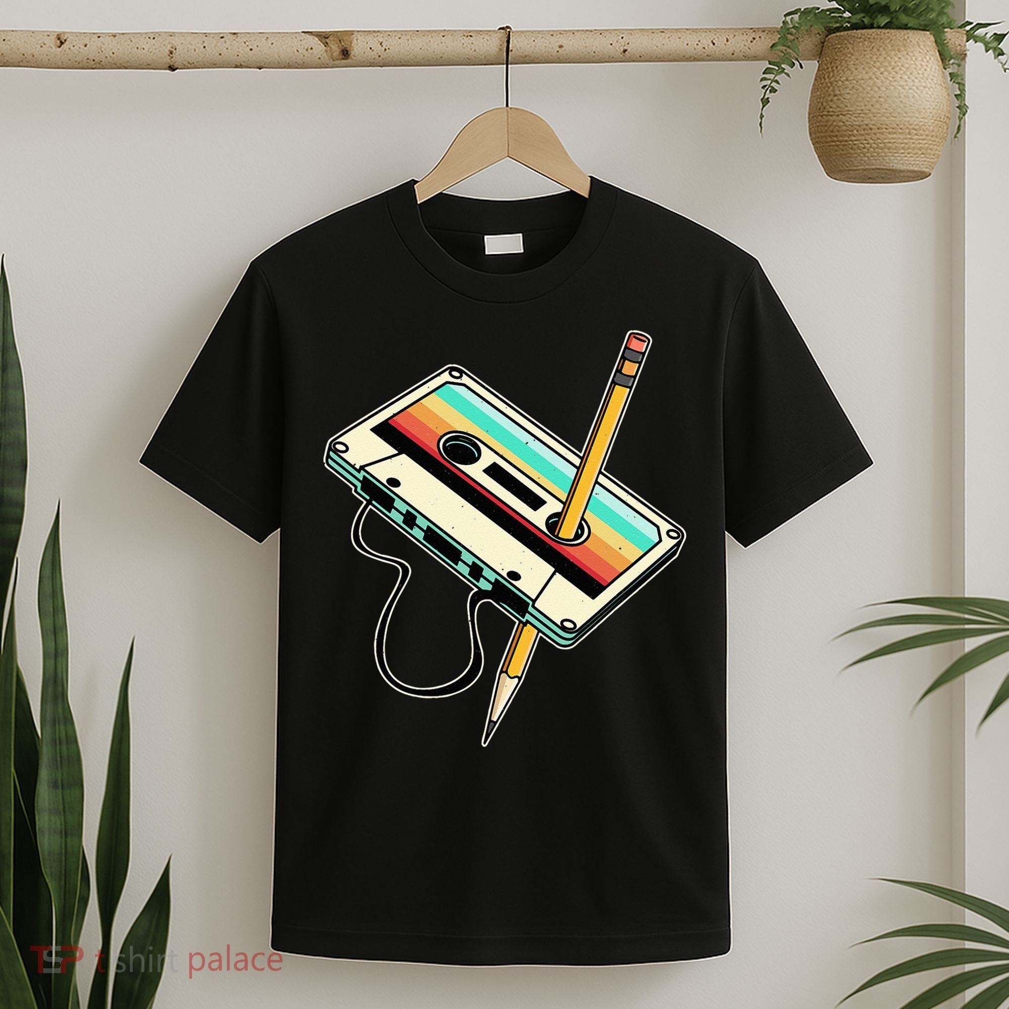 80s 90s Retro Party Costume Nostalgia Cassette T-Shirt