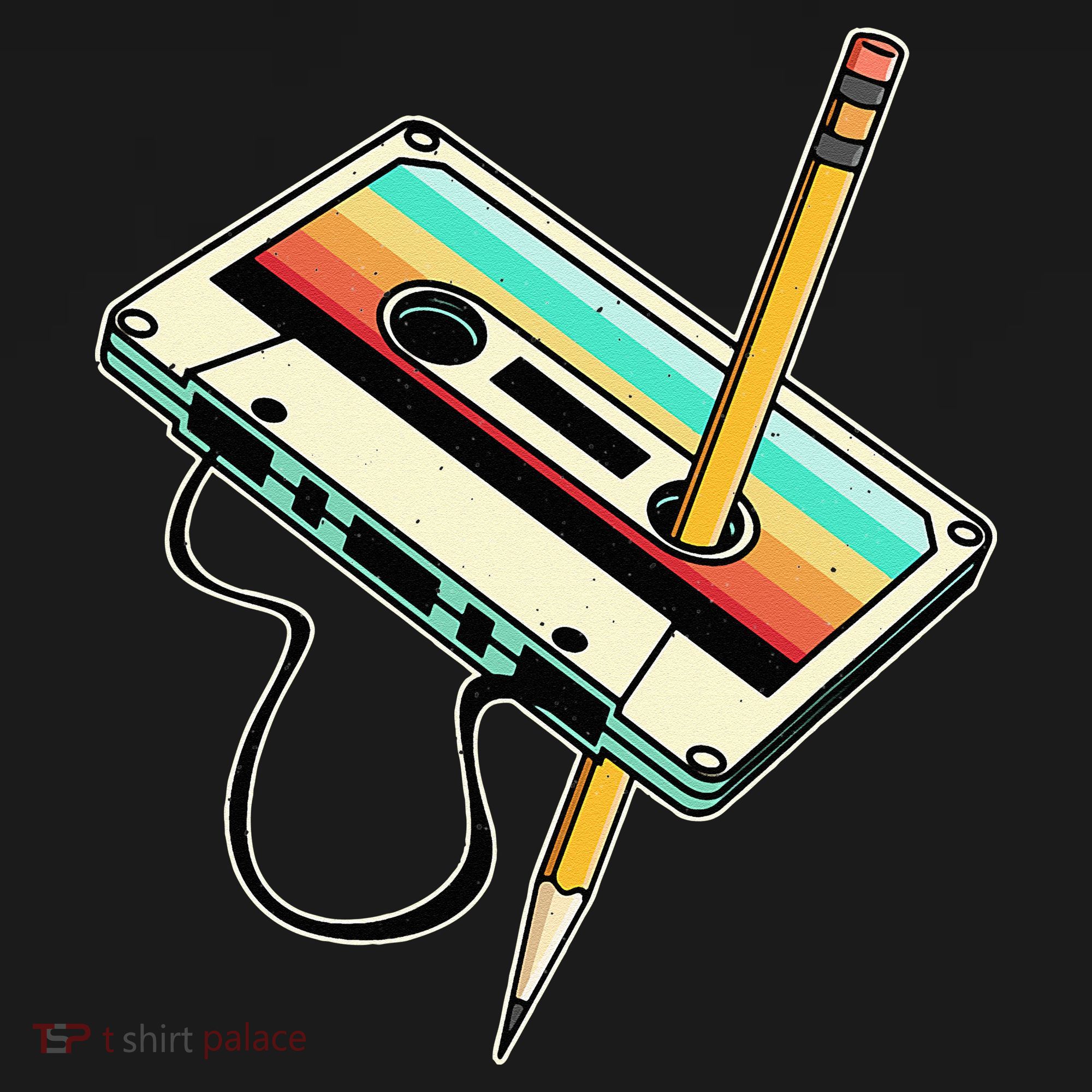 80s 90s Retro Party Costume Nostalgia Cassette T-Shirt