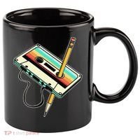 80s 90s Retro Party Costume Nostalgia Cassette 11oz C Handle Ceramic Mug thumb 0