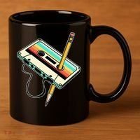 80s 90s Retro Party Costume Nostalgia Cassette 11oz C Handle Ceramic Mug thumb 3