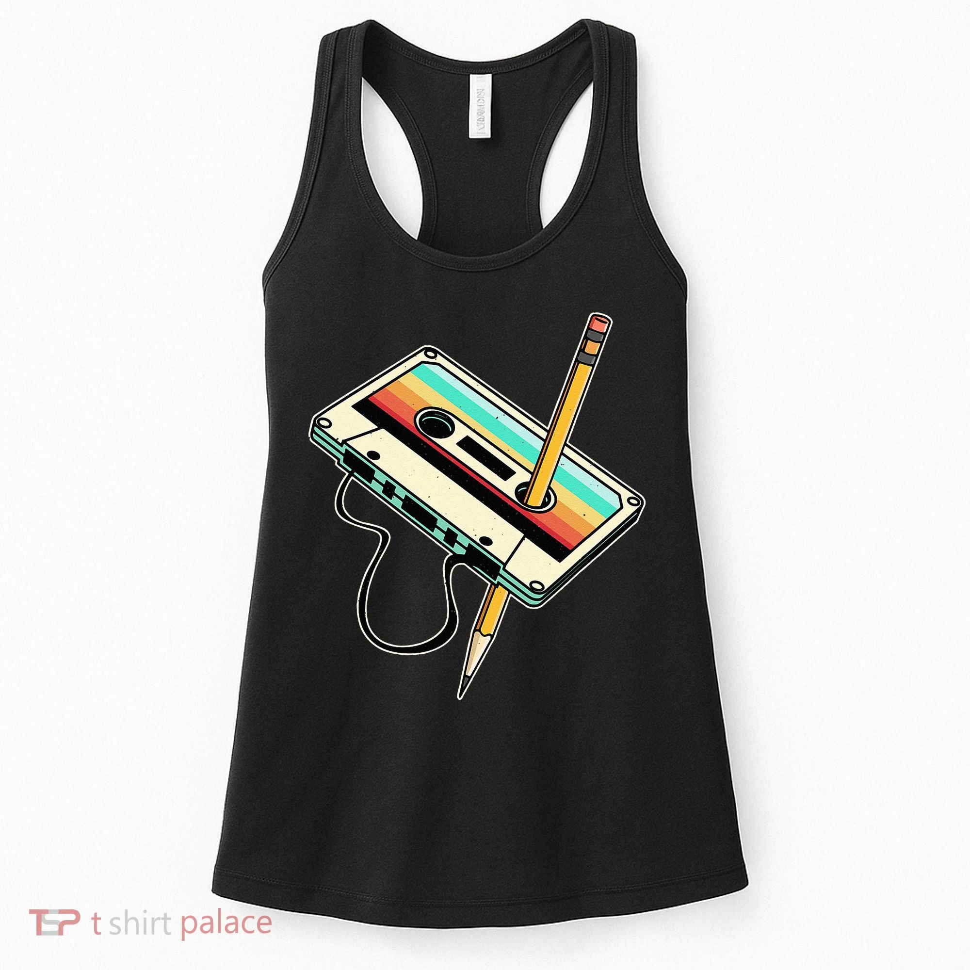 80s 90s Retro Party Costume Nostalgia Cassette Women's Tank Top