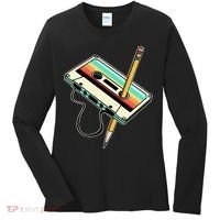 80s 90s Retro Party Costume Nostalgia Cassette Women's Long Sleeve Shirt thumb 0
