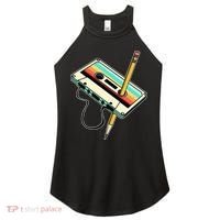 80s 90s Retro Party Costume Nostalgia Cassette Women's Perfect Tri Rocker Tank thumb 0