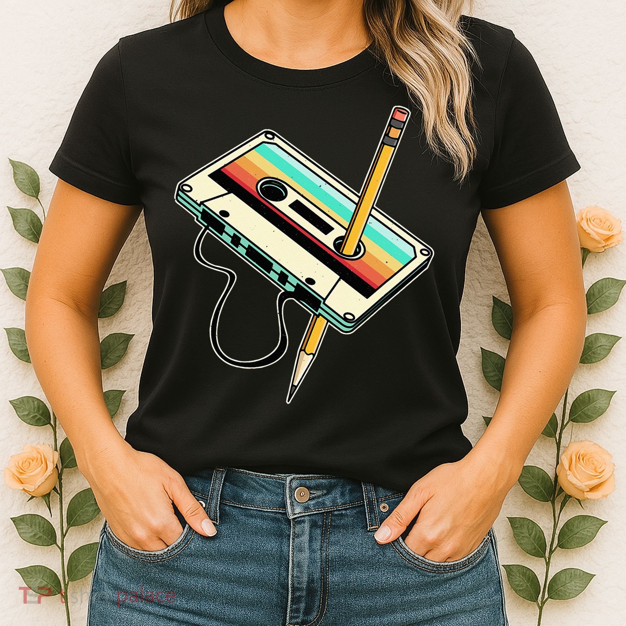 80s 90s Retro Party Costume Nostalgia Cassette Women's T-Shirt