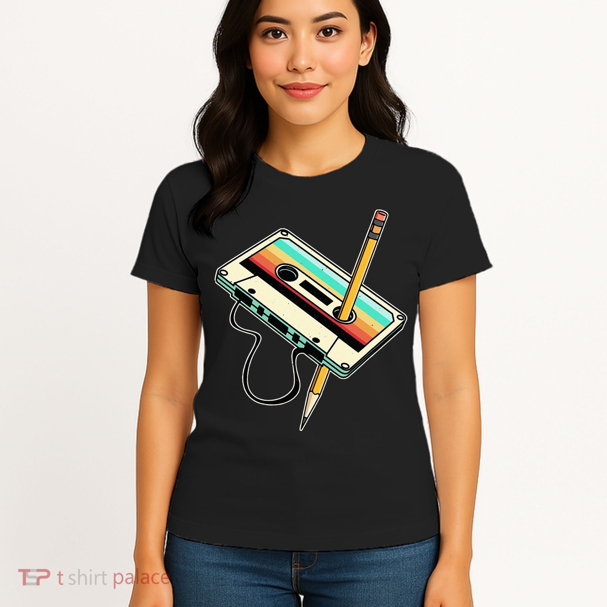 80s 90s Retro Party Costume Nostalgia Cassette Women's T-Shirt