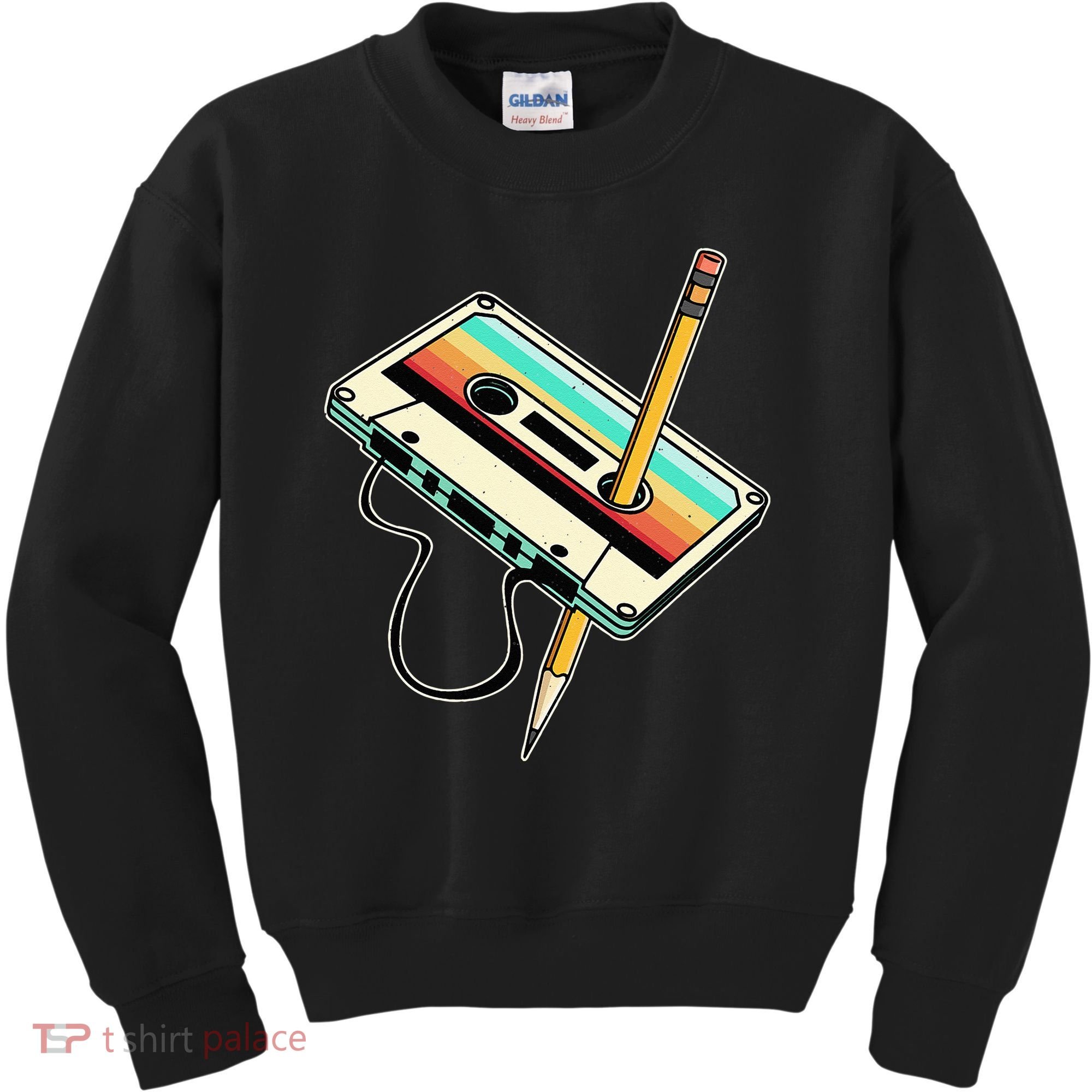 80s 90s Retro Party Costume Nostalgia Cassette Kids Sweatshirt