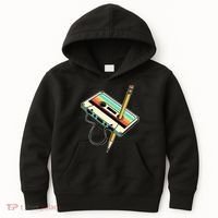 80s 90s Retro Party Costume Nostalgia Cassette Kids Hoodie thumb 0