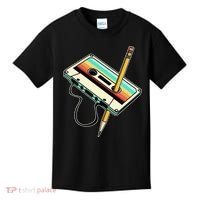 80s 90s Retro Party Costume Nostalgia Cassette Kids T-Shirt thumb 0
