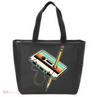 80s 90s Retro Party Costume Nostalgia Cassette Tote Bag thumb 0
