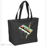 80s 90s Retro Party Costume Nostalgia Cassette Tote Bag thumb 2