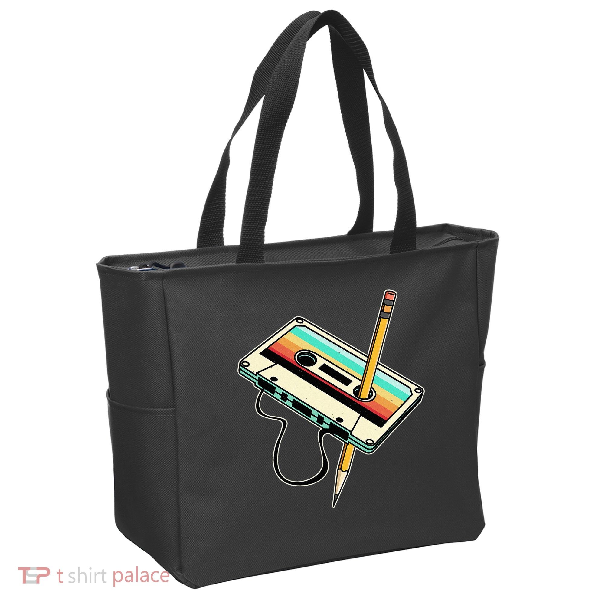 80s 90s Retro Party Costume Nostalgia Cassette Tote Bag