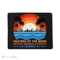 80s 90s Retro Sunset Distressed Craters Of The Moon National Monument Idaho Mousepad thumb 0